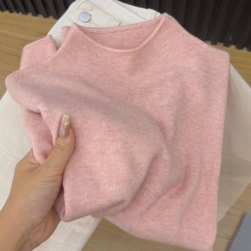 粉色大码内搭毛衣女秋冬新款针织打底衫韩系氛围感穿搭上衣,淘宝优惠券,粉丝福利购,淘宝优惠卷