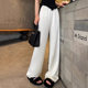 New Chinese style acetate satin white pants for women's pants