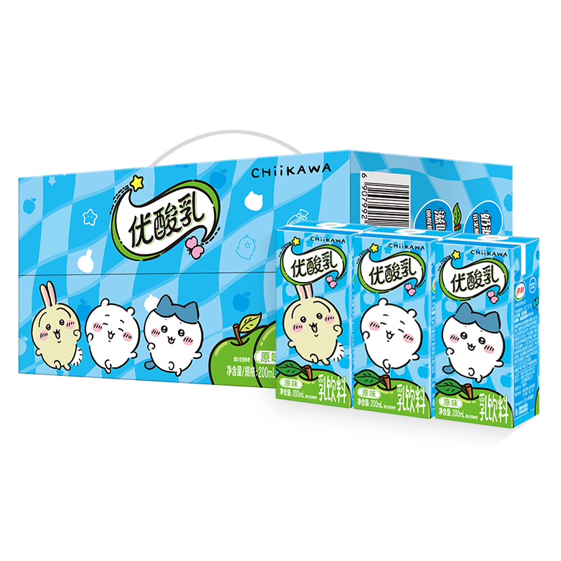 【吉伊卡哇联名装】伊利优酸乳原味200ml*12盒12月产整箱含乳饮品