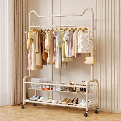 衣架落地卧室挂衣架室内挂衣服架子可移动家用客厅房间简易衣帽架 - 图0