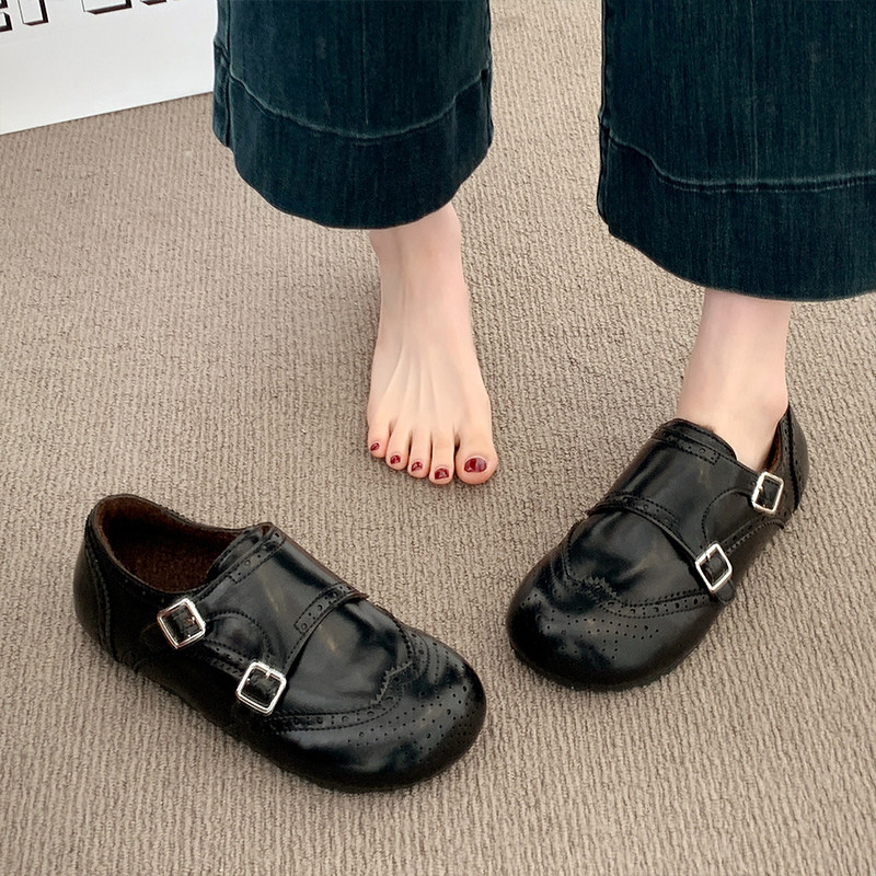 平底加绒勃肯鞋女2025新款冬季女鞋子巴洛克小皮鞋保暖二棉鞋防滑,淘宝优惠券,粉丝福利购,淘宝优惠卷