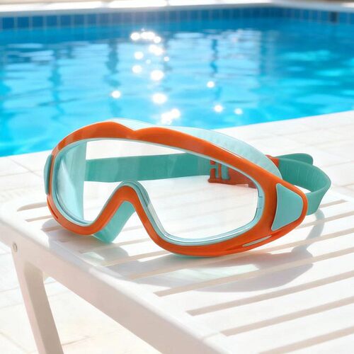 批发新款儿童大框泳镜 防水防雾高清透明儿童连体硅胶游泳培训 - 图0