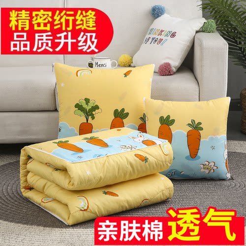 抱枕被子两用午休被枕头被四季通用汽车靠枕靠垫折叠空调毯二合一 - 图1