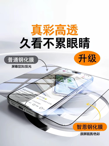 手机膜适用苹果17/15promax无尘仓秒贴膜iphone14plus钢化膜13ip12听孔防尘网11pro全屏XRX防指纹覆盖防爆 - 图1
