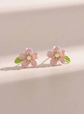 樱花树下 原创粉色少女心甜美锁骨链小清新森系超仙花朵项链颈链