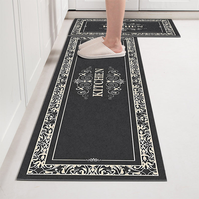Mat geometric light luxury 3D printed home carpet quick-drying kitchen stain-resistant floor mat technology cloth gym light luxury