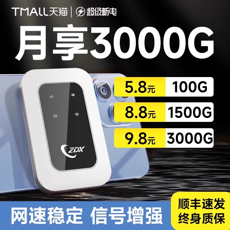 新款随身wifi移动无线wifi全国通用三网切换免插卡便携式热点纯流量上网卡托4g5g路由器宽带笔记本车载上网宝 - 图1