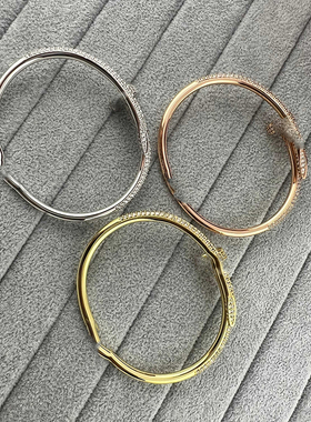 高版本精工满天星钉形手镯女微镶满钻高品质轻奢高级感送女友礼物