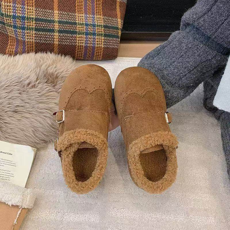 平底舒适乐福鞋女复古雕花皮带扣圆头浅口单鞋女真皮百搭小皮鞋女,淘宝优惠券,粉丝福利购,淘宝优惠卷