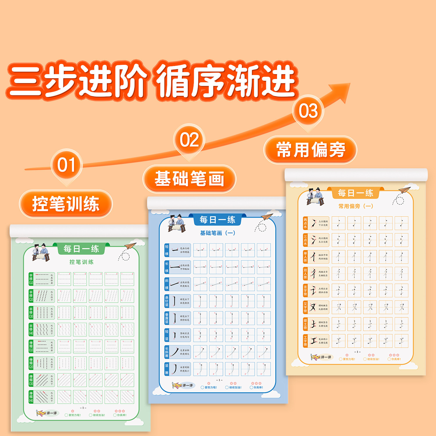 点阵控笔训练字帖幼小衔接学前班入门练字帖教材全套学前班儿童描红本每日一练数字偏旁部首笔画笔顺控笔初学者一年级小学生专用,淘宝优惠券,粉丝福利购,淘宝优惠卷