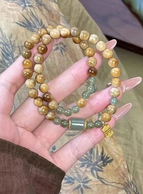 彩珠醒狮手链小众复古新中式串珠手作手环新款摆摊学生手串批货