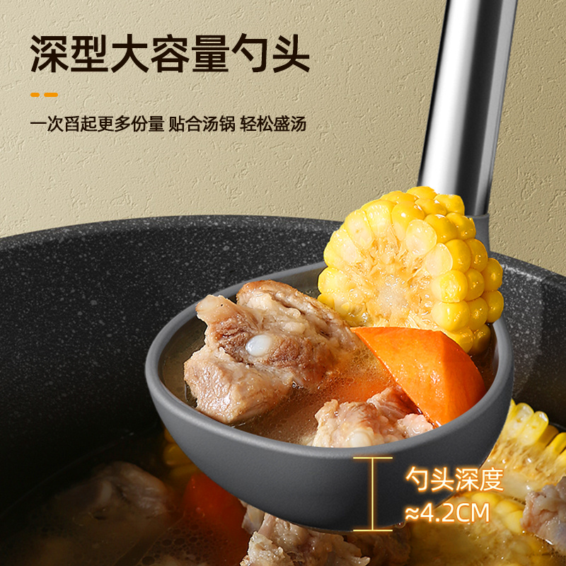 硅胶铲锅铲不粘锅专用家用炒菜铲子汤勺漏铲厨具套装食品级耐高温 - 图0