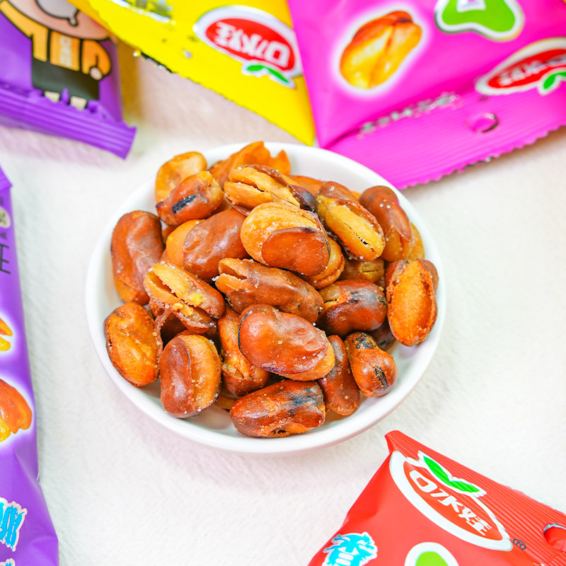 口水娃兰花豆蚕豆牛肉五香香辣零食炒货组合怪味豆休闲小吃零食