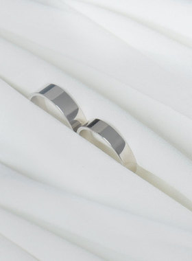 s925纯银情侣光面戒指日韩男女对戒简约清新闭口学生饰品一件代发