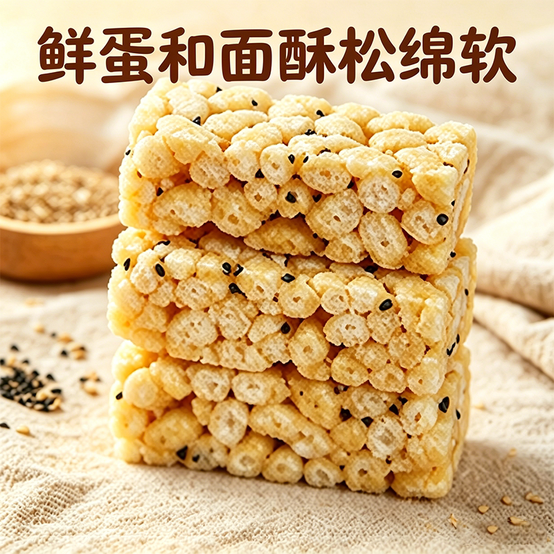 盼盼沙琪玛鸡蛋芝麻坚果味500g蛋酥早餐下午茶解馋经典小吃零食