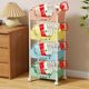 Trolley children's toy storage rack multi-layer bookcase picture book shelf removable snacks sorting rack living room