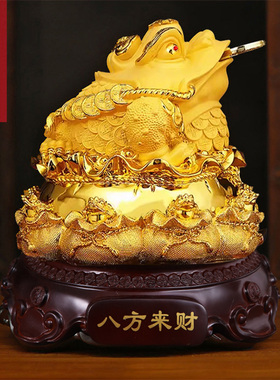 八方来财金蟾摆件招财进宝金蝉办公室前台店铺收银台装饰开业礼物