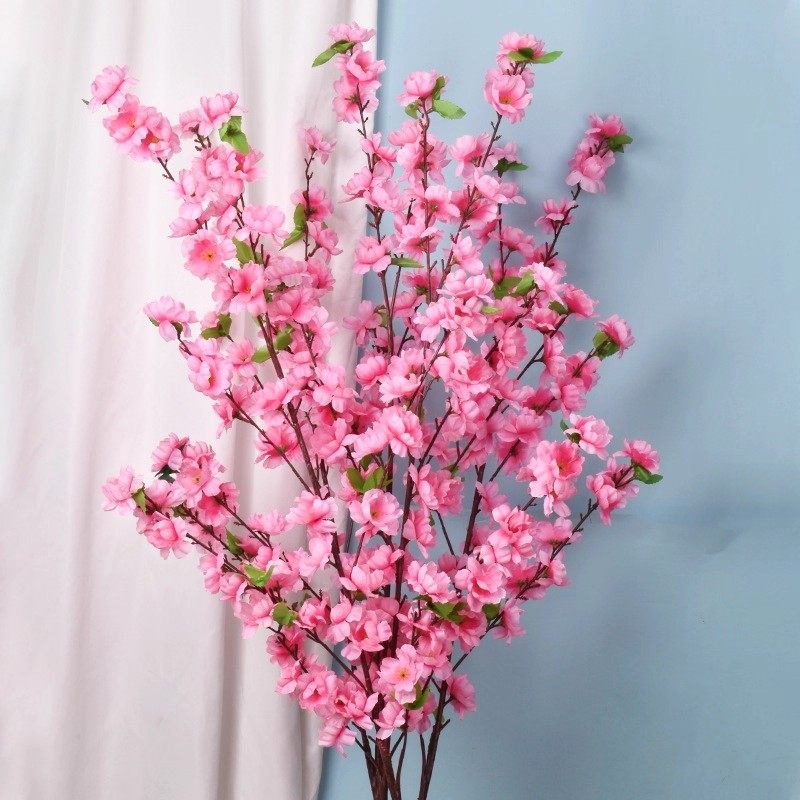 仿真桃花枝假腊梅花树枝樱花塑料花假花落地插花工程造景树干装饰,淘宝优惠券,粉丝福利购,淘宝优惠卷