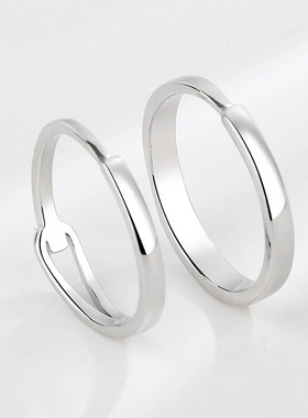 S925纯银鲁伯特之泪情侣对戒网红小众轻奢ins男女戒指520送女友