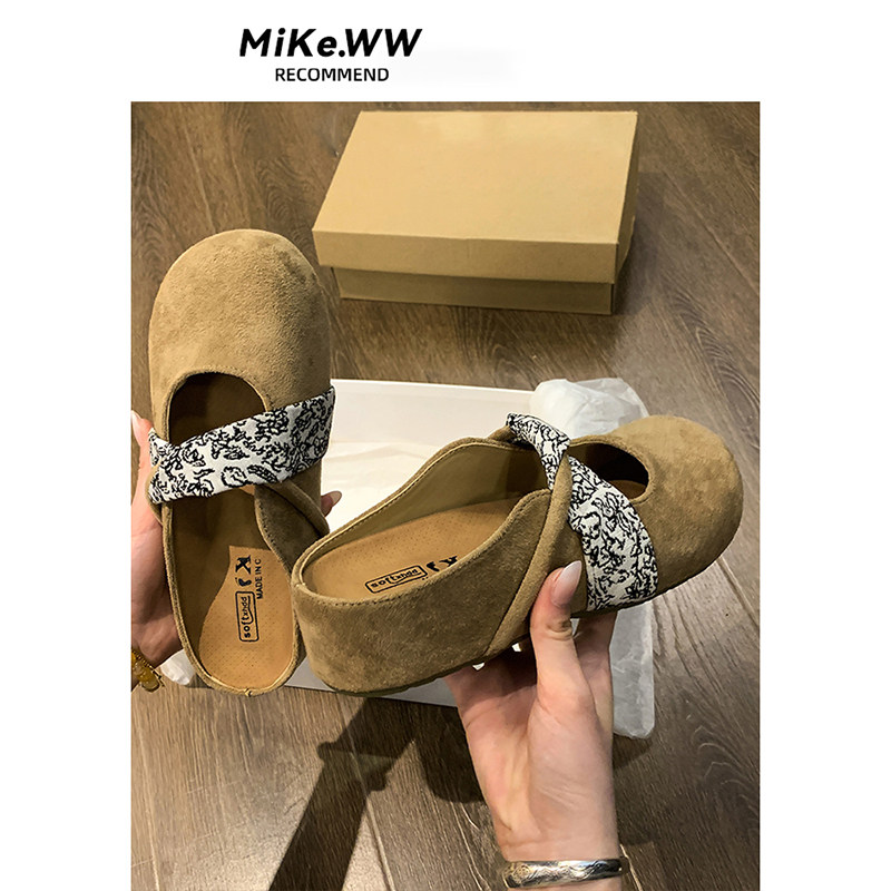 勃肯鞋女鞋子包头半拖鞋外穿2025新款平底鞋一脚蹬秋季凉拖鞋单鞋,淘宝优惠券,粉丝福利购,淘宝优惠卷