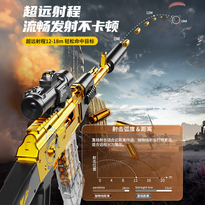 儿童玩具枪男孩ak47抛壳软弹枪模型枪AKM手动连发突击步枪狙击枪,淘宝优惠券,粉丝福利购,淘宝优惠卷