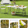 Folding table household portable dining table rectangular simple plastic outdoor stall table new table and chair panel