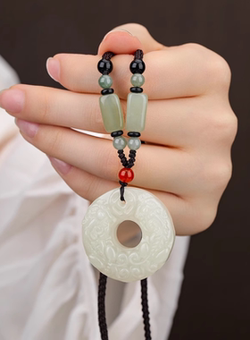 貔貅平安扣项链玉石吊坠玉佩招财生日礼物送男友转运饰品七夕