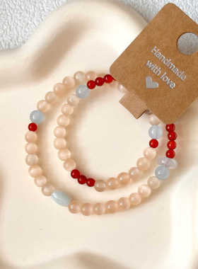 新款猫眼珠仿红玛瑙手串高颜值