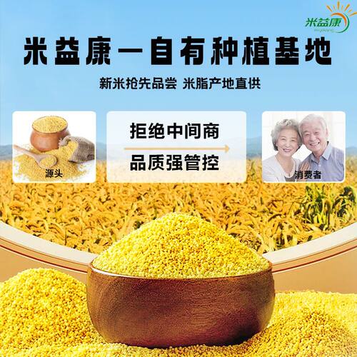 黄小米陕北米脂小米正宗米营养早餐煮粥熬粥当季新米5斤装杂粮 - 图3