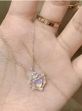 星辰揽月轻奢小项链银色莫比乌斯环项链女生轻奢小众配饰儿童礼物