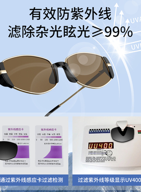 新款摩登小棕墨镜复古窄框猫眼