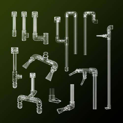 透明弯头鱼缸管件亚克力水管过滤三通接头PVC管子配件底滤上滤 - 图1