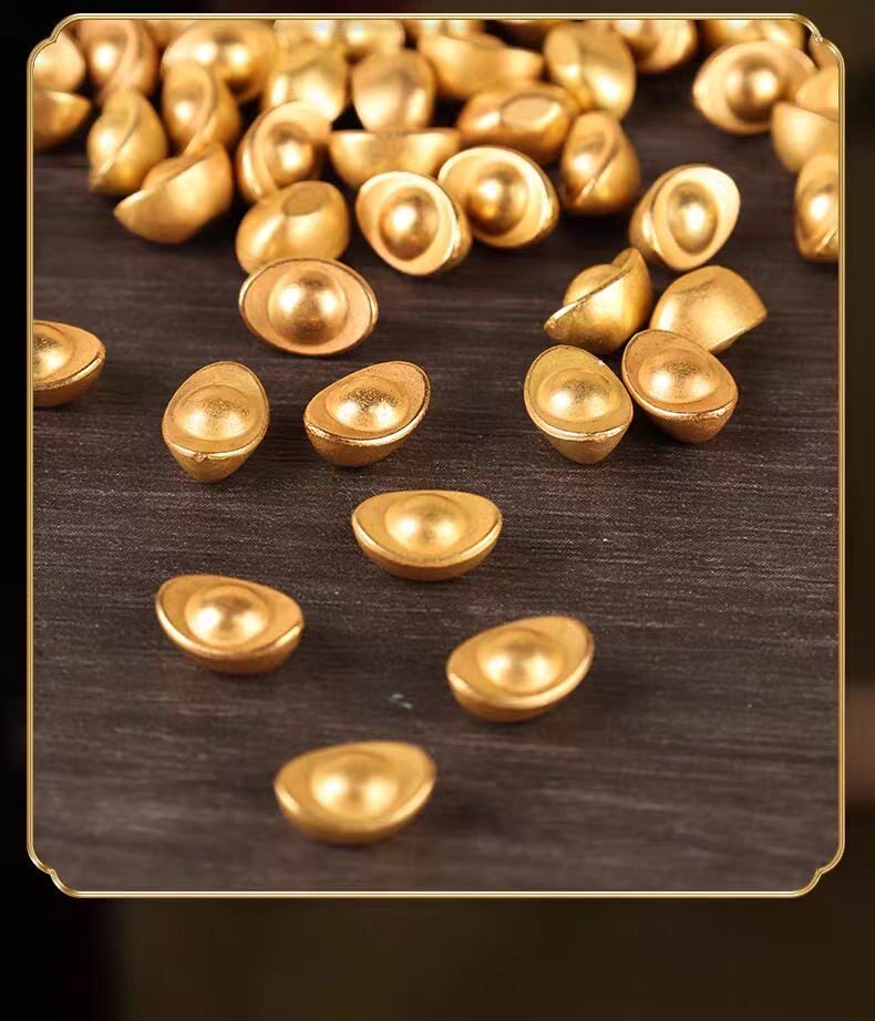 元宝装饰品配件小元宝摆件招财进宝迷你聚宝盆填充物创意桌面手工