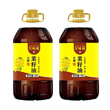 川味侠正宗四川农家压榨浓香菜籽油5L*2桶[2元优惠券]-寻折猪