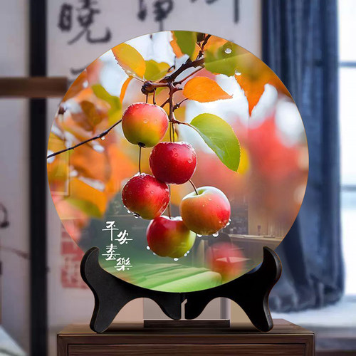 过年八方来财相框摆件装饰画摆台财源滚滚来现代客厅玄关圆盘桌面 - 图2