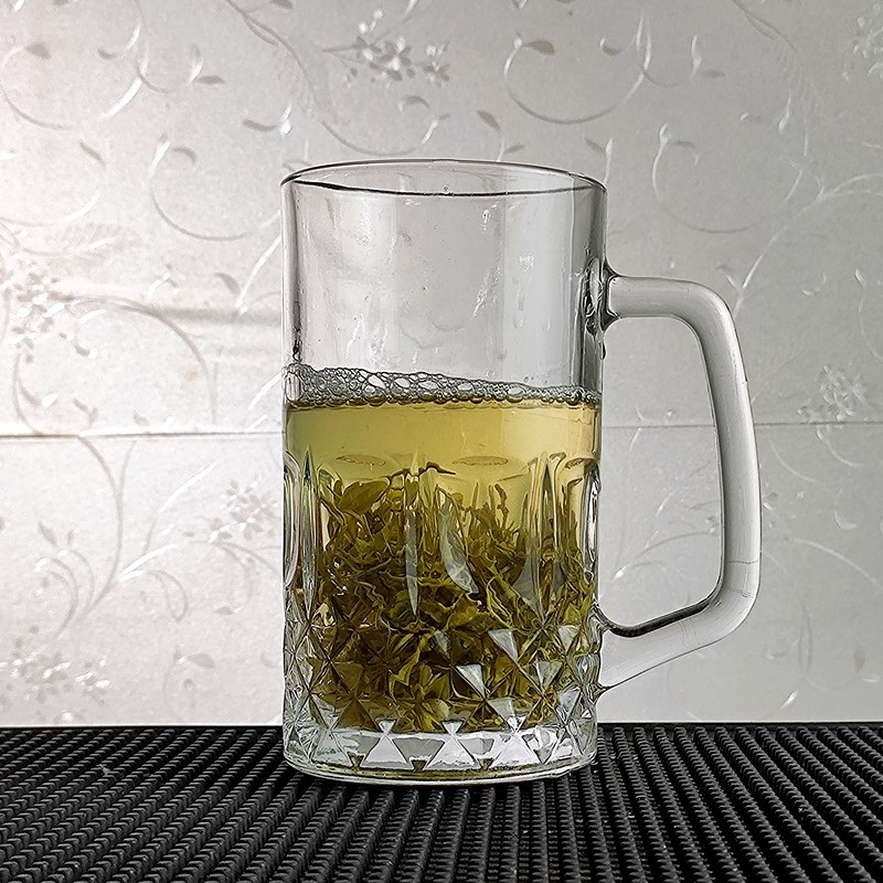 2025玻璃啤酒杯大容量网红扎啤杯商用批发酒杯500ml新款杯子带把 - 图2
