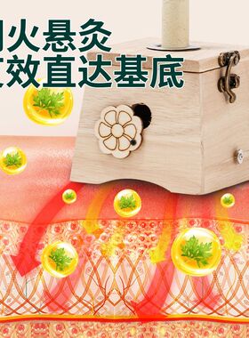 实木艾灸盒木制全身通用家用温灸盒子中医院同款熏艾条棒艾灸器具