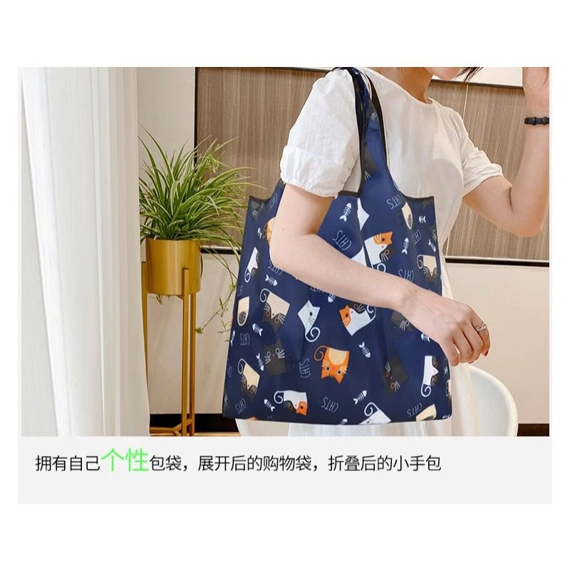 买菜可折叠便携超市购物袋大容量结实耐用环保可爱包袋手提水桶,淘宝优惠券,粉丝福利购,淘宝优惠卷