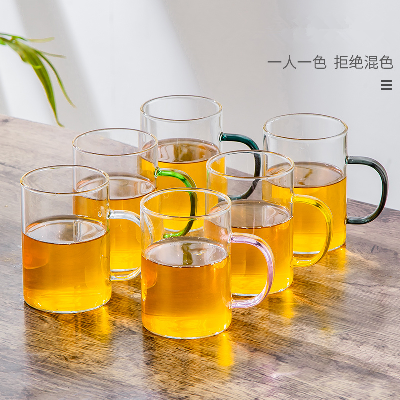 【烈儿宝贝直播间】耐热品茗杯带把玻璃杯茶杯加厚透明杯子零配 - 图1