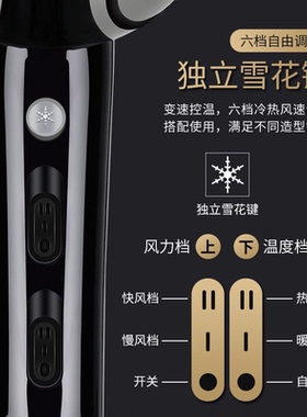 康夫吹风机大功率强力负离子