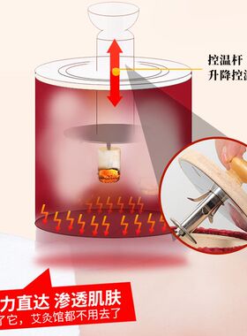 艾灸盒家用随身灸艾灸器具温灸宝艾条柱实木腰腹部木盒过滤棉无烟