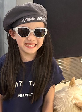 猫眼同款儿童墨镜防紫外线眼镜亲子款太阳镜男孩时尚个性帅气