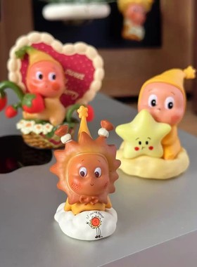 可爱星星人改娃卡通家居桌面显示屏摆件车载中控摆件个性创意装饰