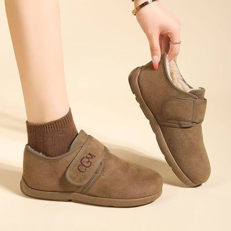 冬季加绒勃肯鞋女2025年乐福鞋豆豆棉鞋防水厚底平底毛绒舒适防滑,淘宝优惠券,粉丝福利购,淘宝优惠卷