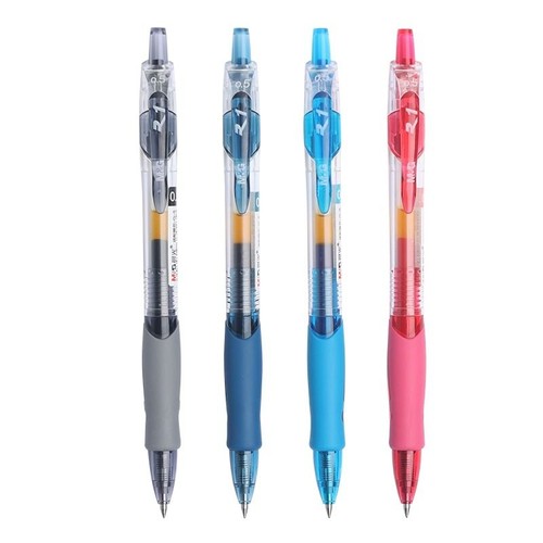 晨光按动中性笔gp1008学生专用水笔考试黑色中性笔0.5mm子弹头黑笔红笔蓝按压式签字笔碳素教师医护蓝黑笔 - 图3