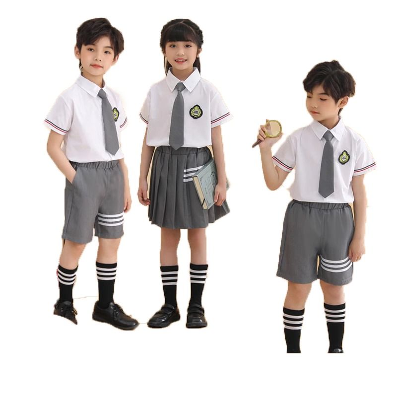 幼儿园园服夏装英伦风小学生毕业照班服儿童诗朗诵合唱演出服校服 - 图3