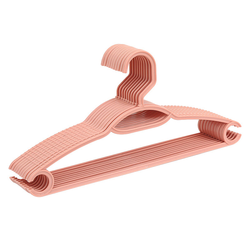 素色防滑衣架4个装