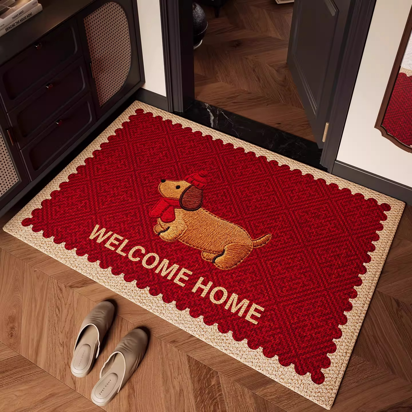 2026马年红色入户门地垫新款脚垫大门口地毯免洗客厅玄关耐脏氛围,淘宝优惠券,粉丝福利购,淘宝优惠卷