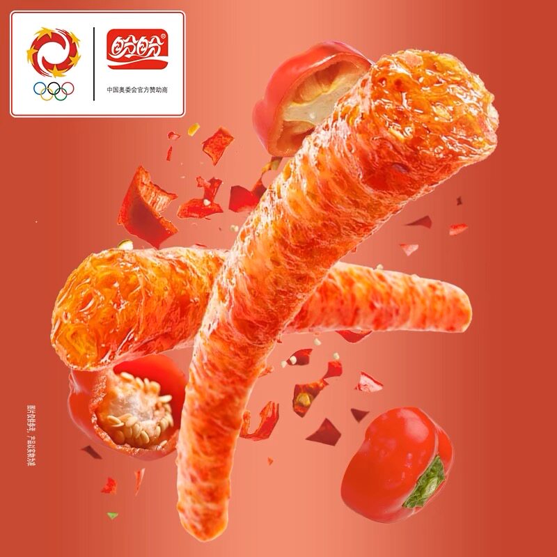 盼盼辣棒52g*1包辣条 香辣味网红8090后儿时怀旧零食小吃休闲食品