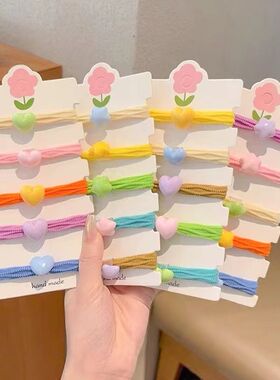 儿童皮筋卡通毛巾圈宝宝头绳女童扎丸子头橡皮筋发饰高弹高颜值